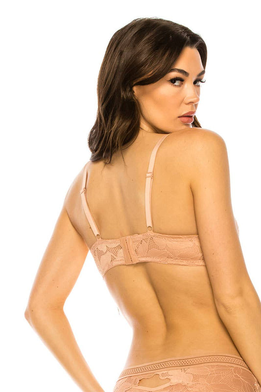 4 Piece Push-up Floral Lace Bra B/C Cup-78284-BRA-B-C-4