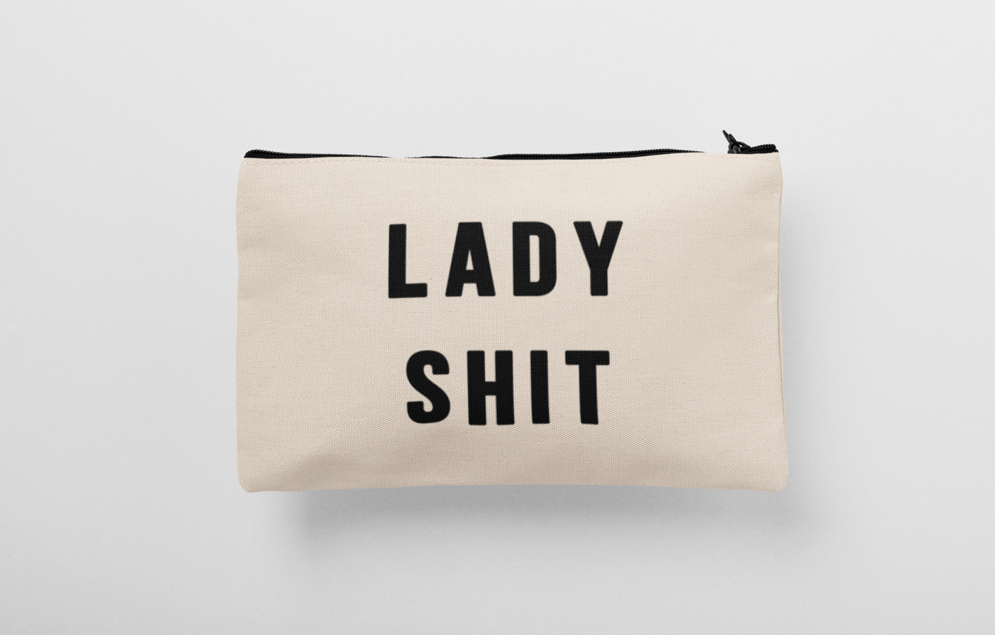Lady Shit Funny Cosmetic Bag with goodies inside