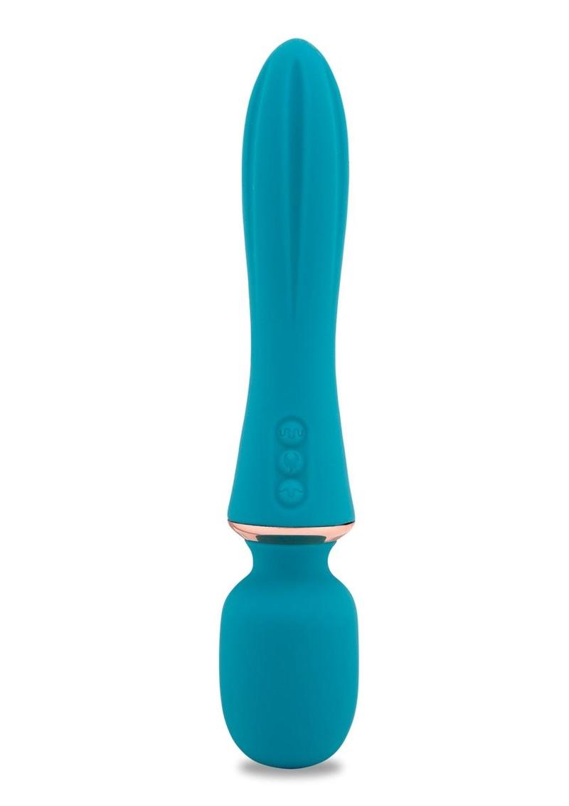 Nu Sensuelle Mika Nubii Rechargeable Silicone Mini Wand - Blue with TURBO BOOST!