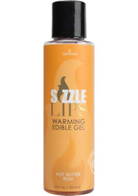 Sizzle Lips Warming Edible Massage Oil 4.2 oz