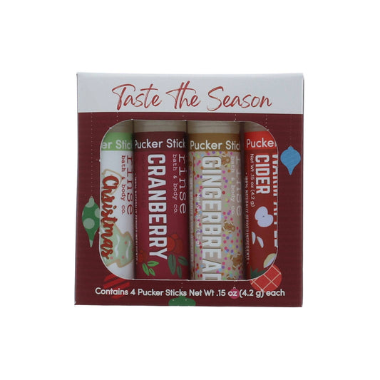 Holiday Pucker Stick - Taste the Season Lip Balm Pack | Natural Lip Care Gift Set