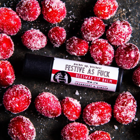 Festive AF Cranberry & Ginger Lip Balm