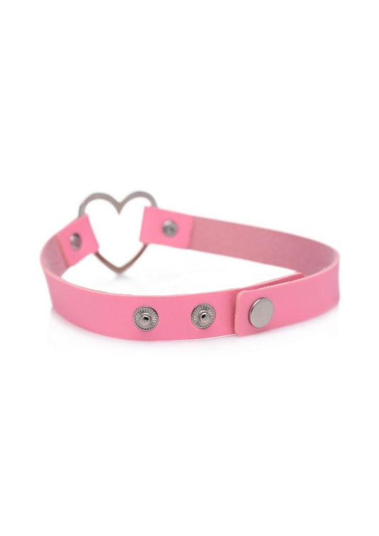 Master Series Heart Choker Necklace - Pink
