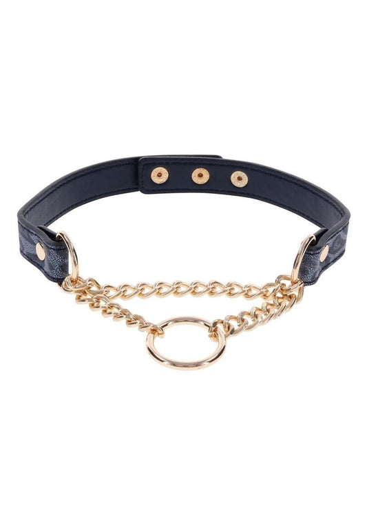 Sex & Mischief Cougar Day Collar - Navy/Gold