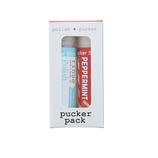Pucker Pack (lip exfoliator + lip balm) | Natural Lip Care Gift Set