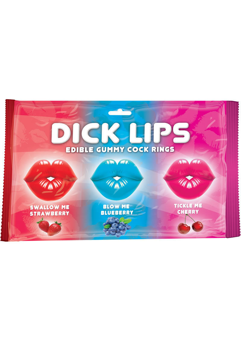 Dick Lips edible gummy cock rings three pack