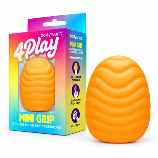Bodywand 4Play Mini Grip orange stroker and retail box