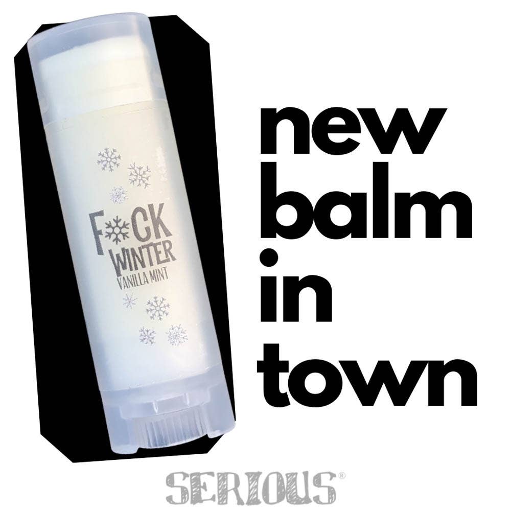 Natural Lip Balm -  F*CK WINTER  Vanilla Mint