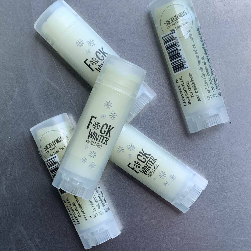 Natural Lip Balm -  F*CK WINTER  Vanilla Mint