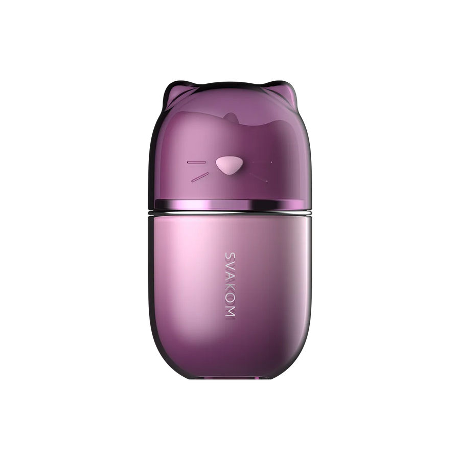 Purple Svakom Klitty cat-shaped stimulator on a transparent background