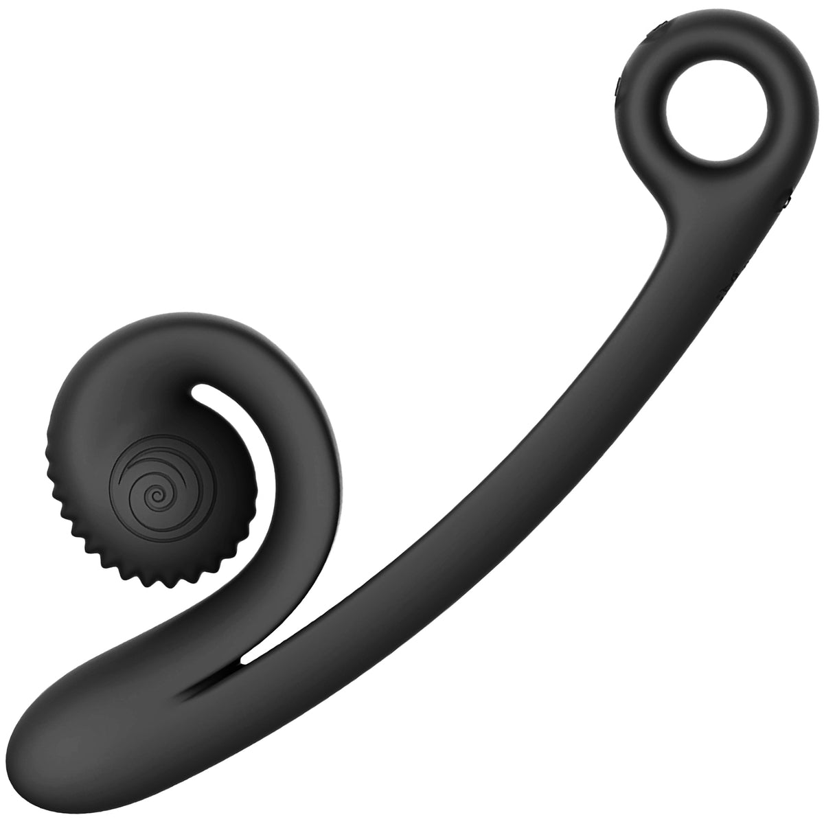 SVibe Snail Curve dual stimulator in black on a white background