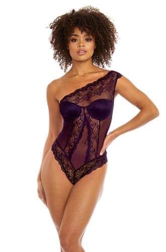 One Shoulder Bodysuit - Plum or Black